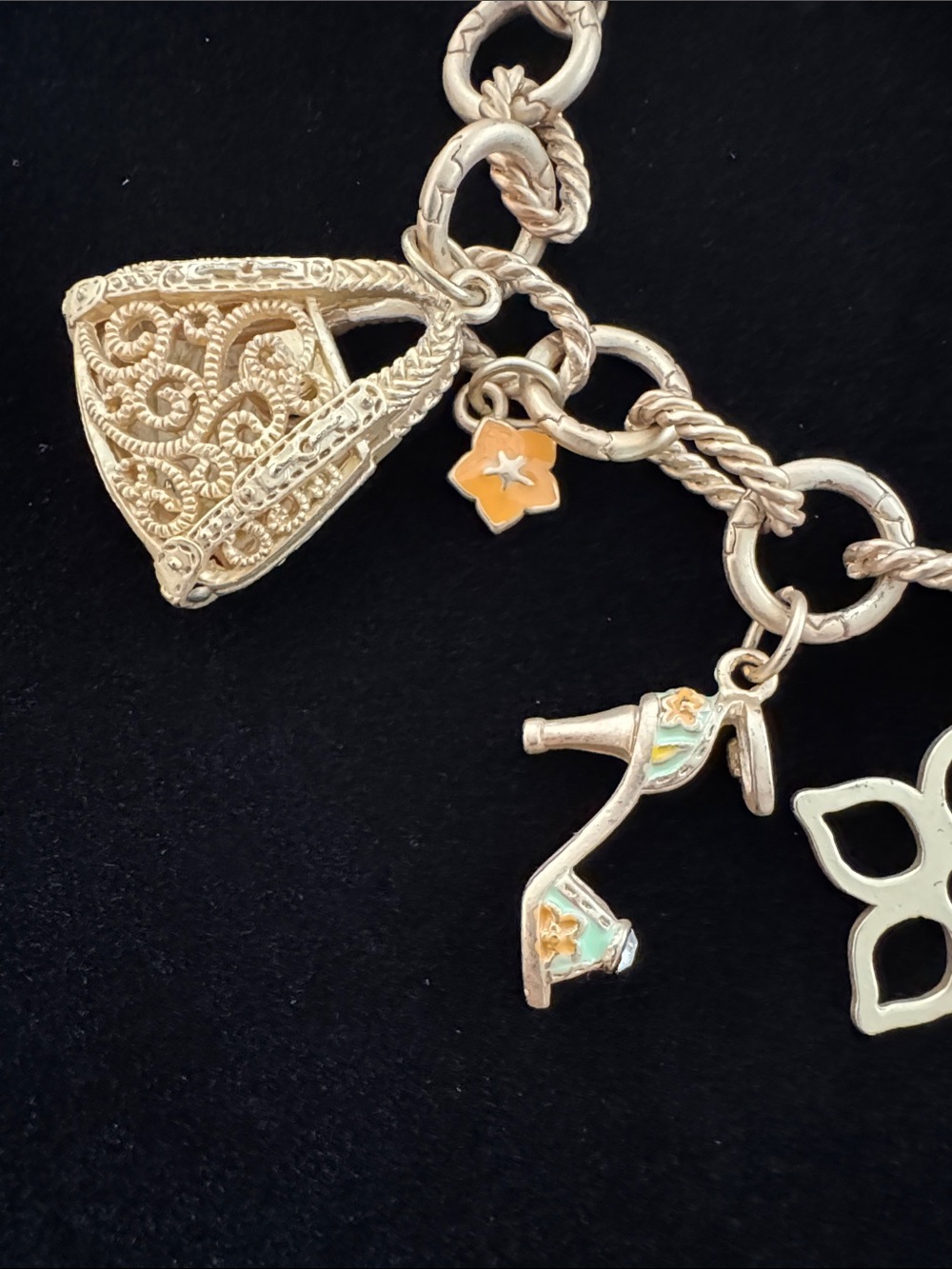 Unbranded Matte Gold-Tone Multi Charm Bracelet - Picture 2 of 6